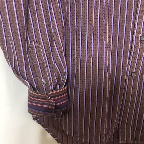 Robert Graham Button Up Flip Cuff Striped Button Up Shirt - Picture 3 of 5